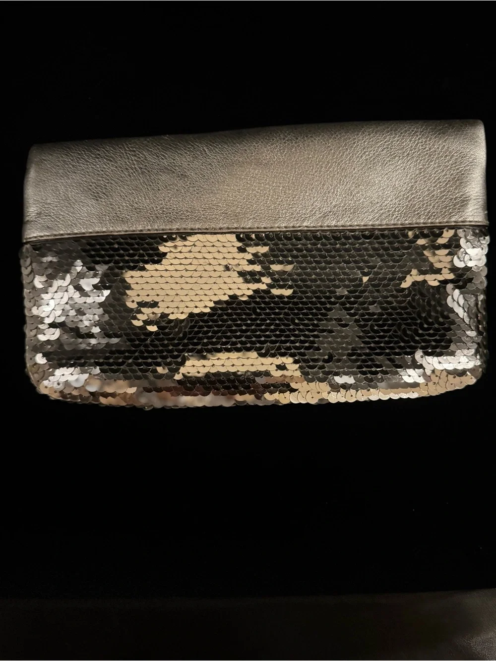Vintage Coach Poppy Silver Sequin Wristlet